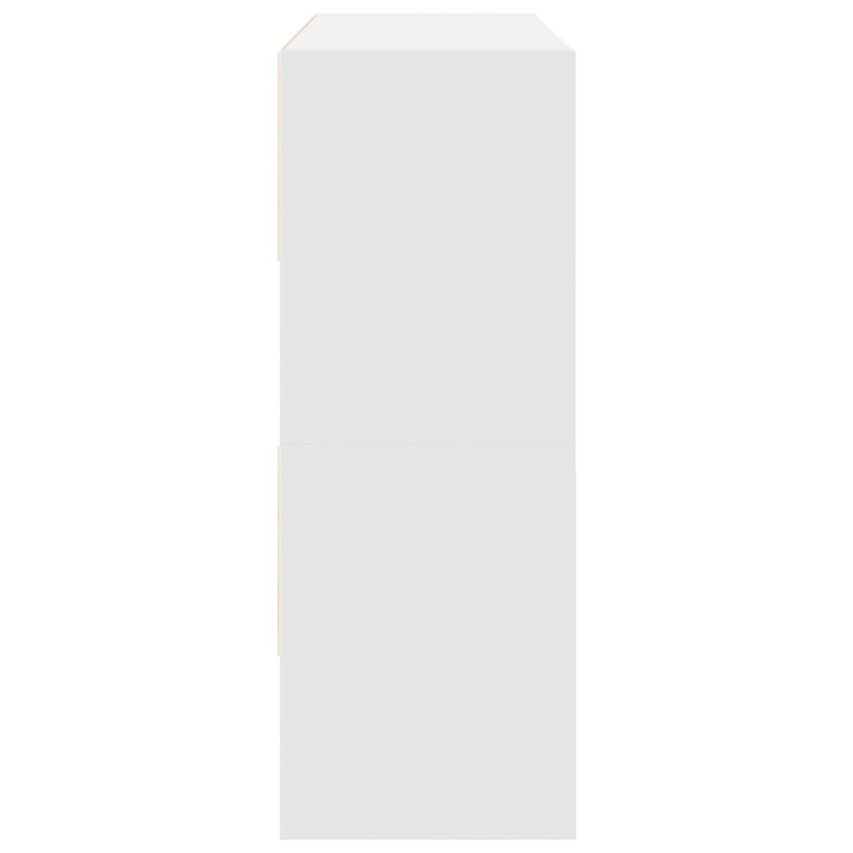 Zapateros 2 uds apilables blanco 89,5x30x40