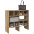 Zapateros 2 uds apilables roble artesanal 89,5x30x40