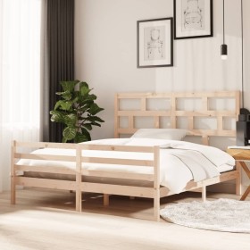 Estructura de cama madera maciza 180x200