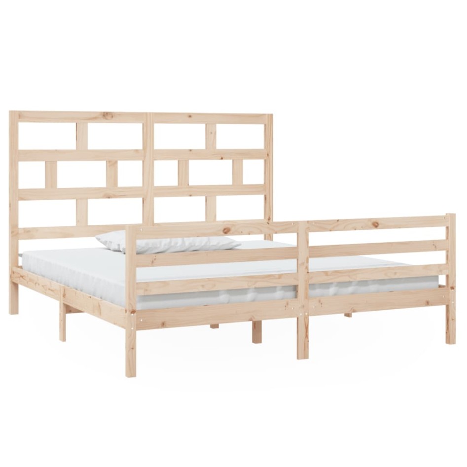 Estructura de cama madera maciza 180x200