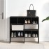 Zapateros 2 uds apilables roble negro 89,5x30x40