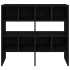 Zapateros 2 uds apilables roble negro 89,5x30x40