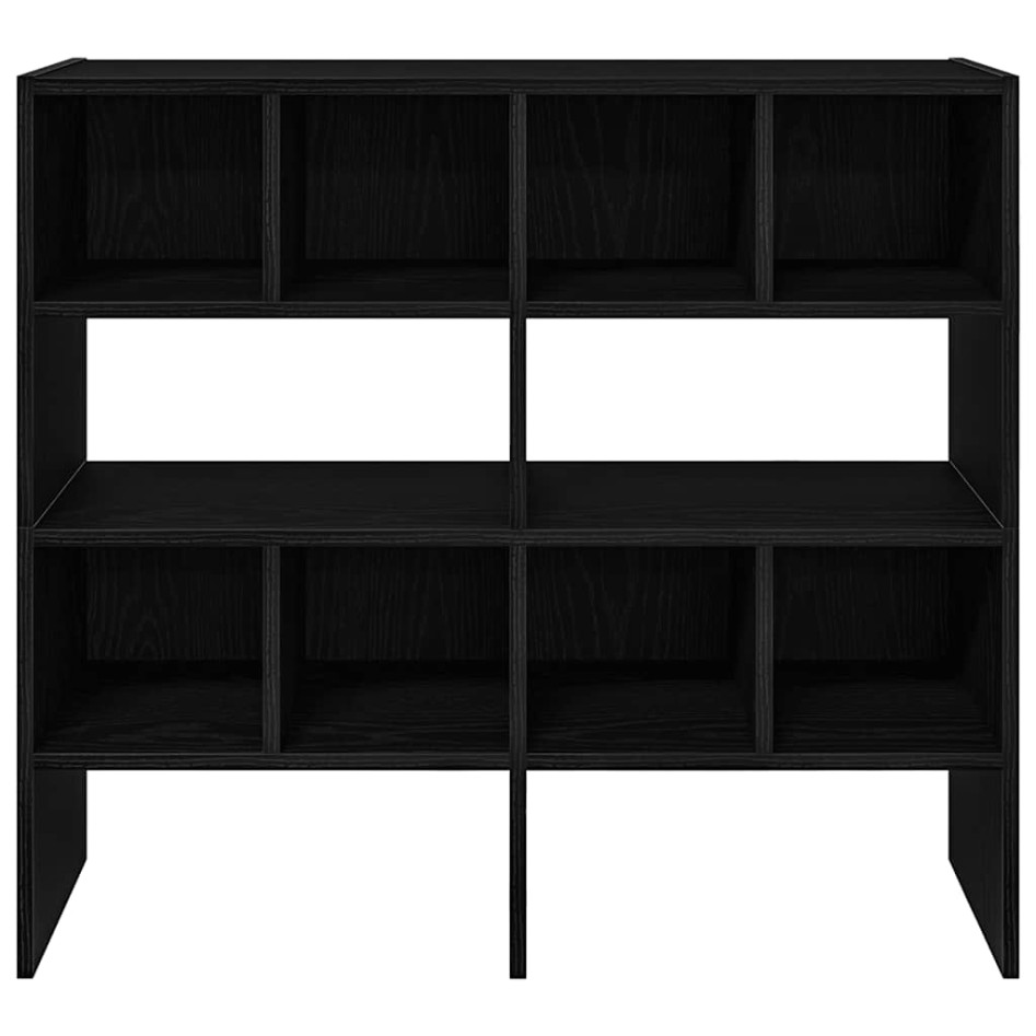 Zapateros 2 uds apilables roble negro 89,5x30x40