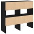 Zapateros 2 uds apilables roble negro 89,5x30x40