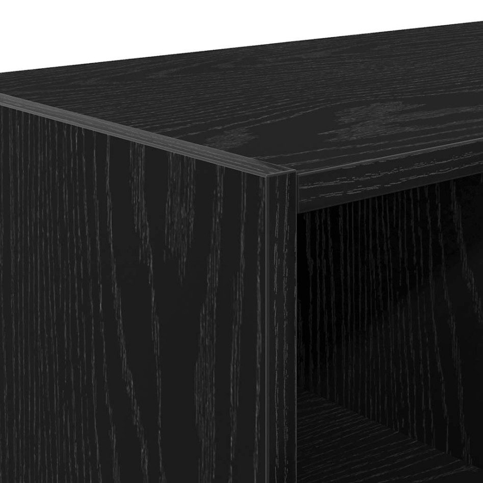 Zapateros 2 uds apilables roble negro 89,5x30x40