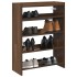 Mueble zapatero madera contrachapada marrón roble 60x25x81