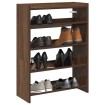 Mueble zapatero madera contrachapada marrón roble 60x25x81 cm