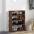 Mueble zapatero madera contrachapada marrón roble 60x25x81