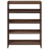 Mueble zapatero madera contrachapada marrón roble 60x25x81