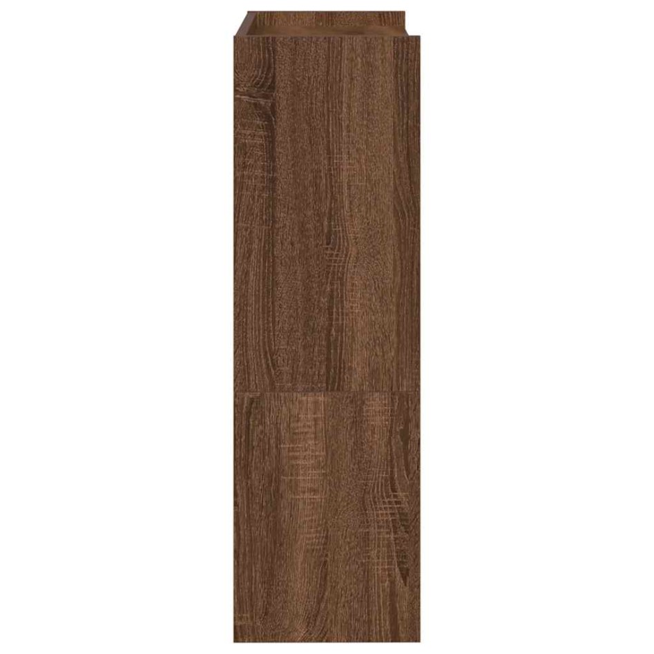 Mueble zapatero madera contrachapada marrón roble 60x25x81