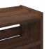 Mueble zapatero madera contrachapada marrón roble 60x25x81