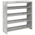 Mueble zapatero madera contrachapada gris hormigón 80x25x81