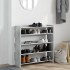 Mueble zapatero madera contrachapada gris hormigón 80x25x81