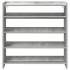 Mueble zapatero madera contrachapada gris hormigón 80x25x81