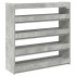 Mueble zapatero madera contrachapada gris hormigón 80x25x81