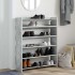 Mueble zapatero madera contrachapada gris hormigón 80x25x100