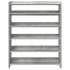 Mueble zapatero madera contrachapada gris hormigón 80x25x100
