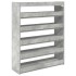 Mueble zapatero madera contrachapada gris hormigón 80x25x100