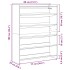 Mueble zapatero madera contrachapada gris hormigón 80x25x100