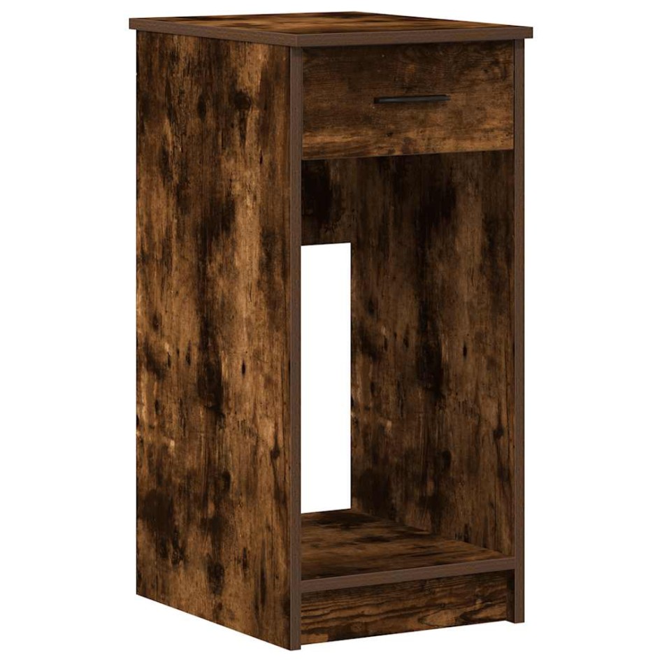 Torre de ordenador con cajón roble ahumado 35x45x77