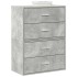 Armarios con 2 cajones 2 uds gris hormigón 60x31x40