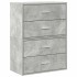 Armarios con 2 cajones 2 uds gris hormigón 60x31x40