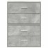 Armarios con 2 cajones 2 uds gris hormigón 60x31x40