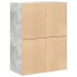 Armarios con 2 cajones 2 uds gris hormigón 60x31x40