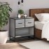 Mesita de noche sonoma gris 60x31x60 cm madera