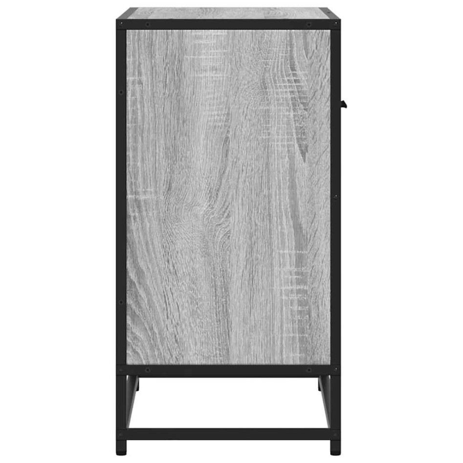 Mesita de noche sonoma gris 60x31x60 cm madera