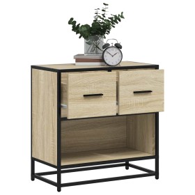 Mesita de noche roble sonoma 60x31x60 cm madera
