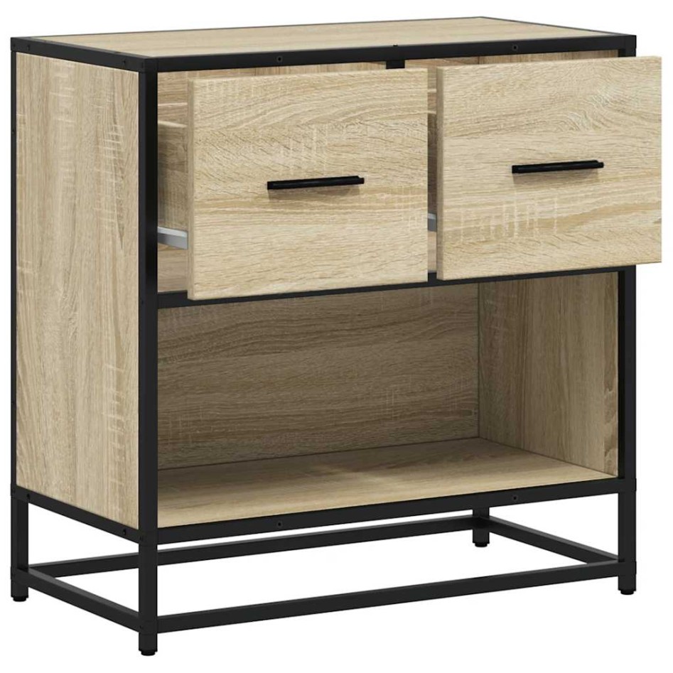 Mesita de noche roble sonoma 60x31x60 cm madera