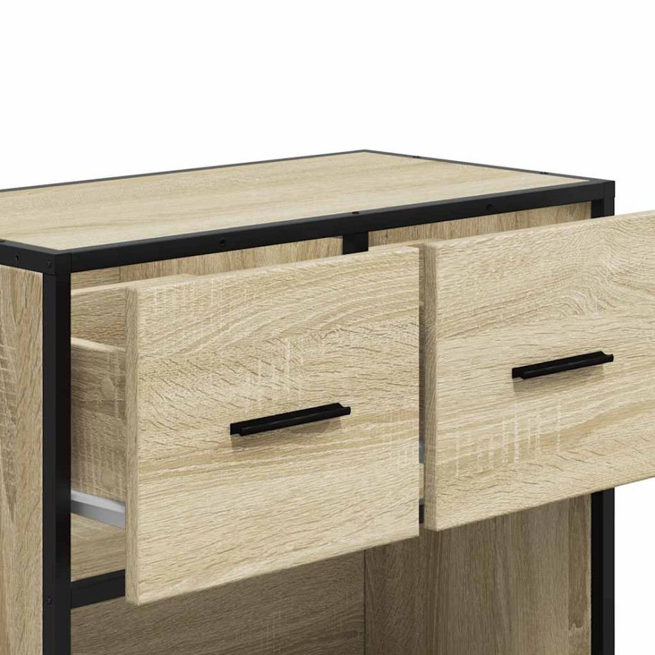 Mesita de noche roble sonoma 60x31x60 cm madera