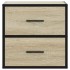 Mesitas de noche de pared 2 unidades roble Sonoma 40x31x39,5