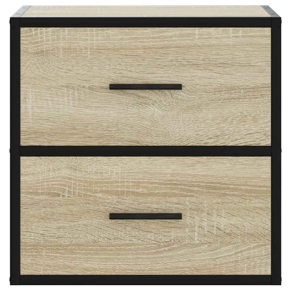 Mesitas de noche de pared 2 unidades roble Sonoma 40x31x39,5