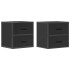 Mesitas de noche de pared 2 unidades negra 40x31x39,5