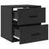 Mesitas de noche de pared 2 unidades negra 40x31x39,5
