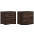Mesitas de noche pared 2 uds color roble marrón 40x31x39,5