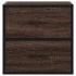 Mesitas de noche pared 2 uds color roble marrón 40x31x39,5