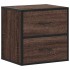 Mesitas de noche pared 2 uds color roble marrón 40x31x39,5