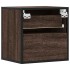 Mesitas de noche pared 2 uds color roble marrón 40x31x39,5