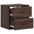 Mesitas de noche pared 2 uds color roble marrón 40x31x39,5