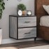 Mesitas de noche de pared 2 unidades gris sonoma 40x31x39,5