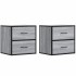Mesitas de noche de pared 2 unidades gris sonoma 40x31x39,5