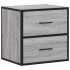 Mesitas de noche de pared 2 unidades gris sonoma 40x31x39,5