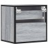 Mesitas de noche de pared 2 unidades gris sonoma 40x31x39,5