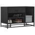 Banco zapatero madera de ingeniería y metal negro 80x40x53,5