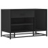 Banco zapatero madera de ingeniería y metal negro 80x40x53,5