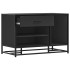 Banco zapatero madera de ingeniería y metal negro 80x40x53,5