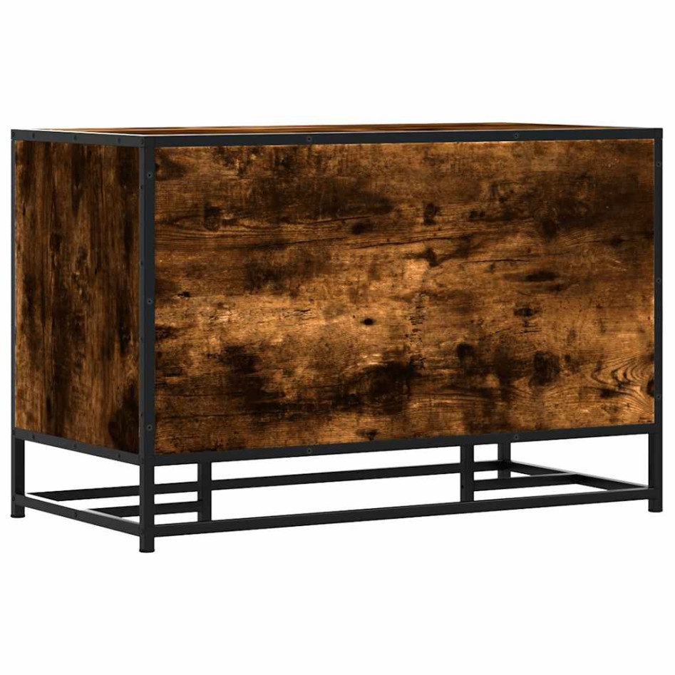 Banco zapatero madera de ingeniería roble ahumado 80x40x53,5